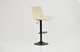 Teeter Bar Stool Cream Velvet & Black