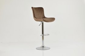 Torbay Bar Stool Mocha Velvet & Chrome