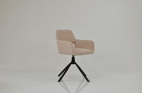 Odense Swivel Dining Chair in Natural Cream Fabric