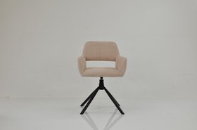 Odense Swivel Dining Chair in Natural Cream Fabric