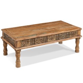 Indian Carved Takhat Coffee Table