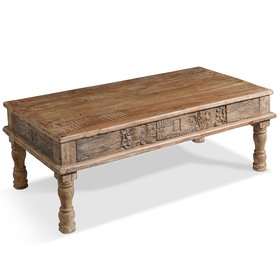 Carved Takhat Coffee Table
