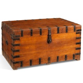 Iron Bound Large Vintage Storage Chest