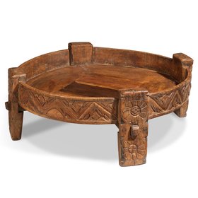 Vintage Carved Chakki Table