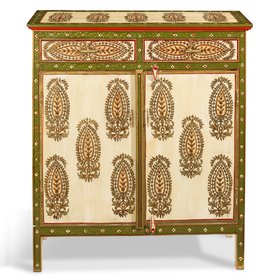 Green and Cream Decorative Cabinet