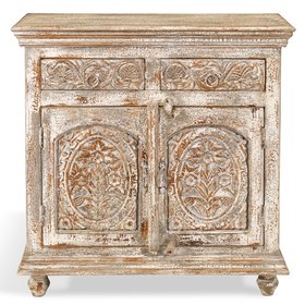 Decorative Cream Indian Mid Cabinet