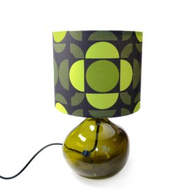 Limited Edition Lamp — Seventies Series Boho Green 3— Made-to-Order (20cm Shade)