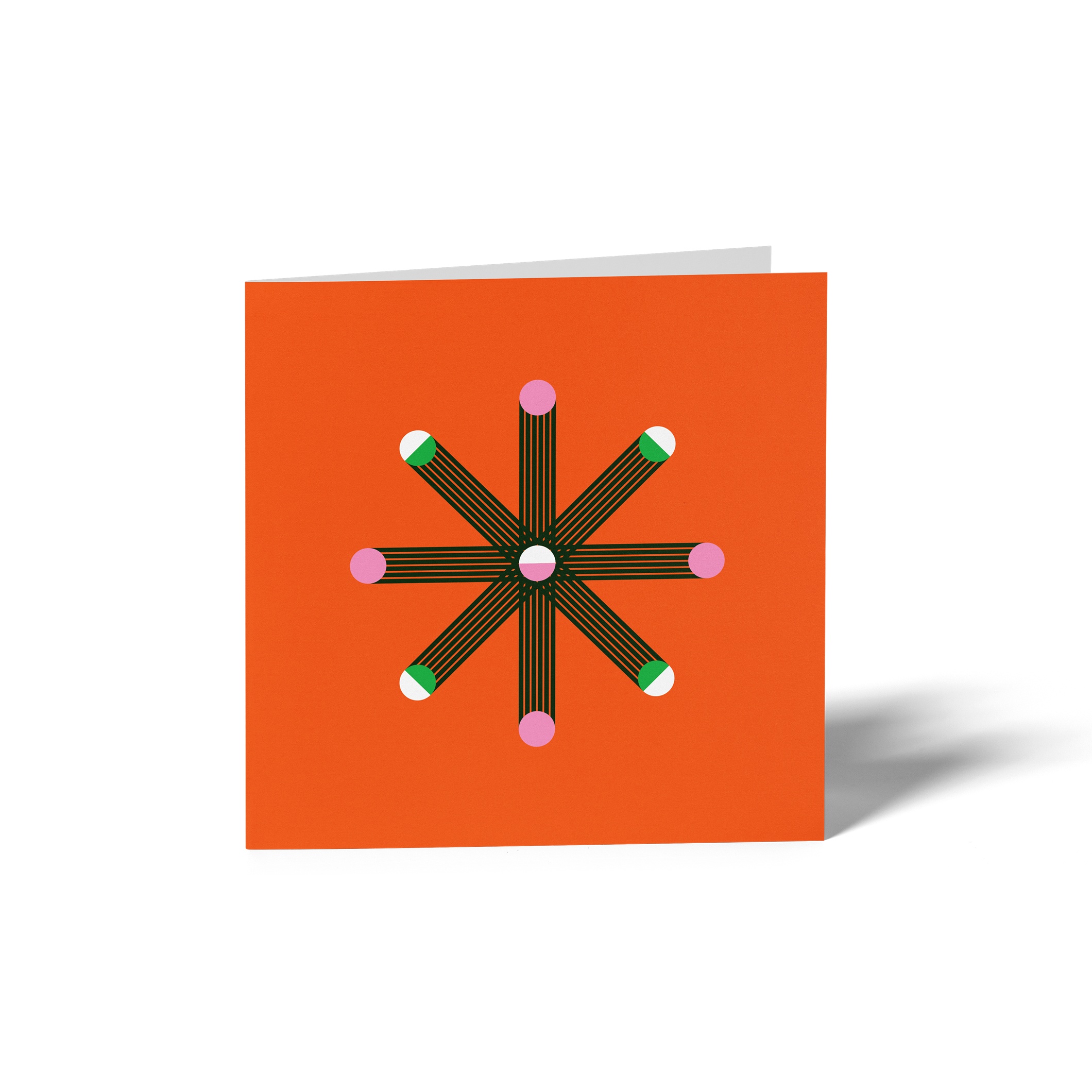 New: Christmas Seventies Series 9 Orange Star — Christmas Card