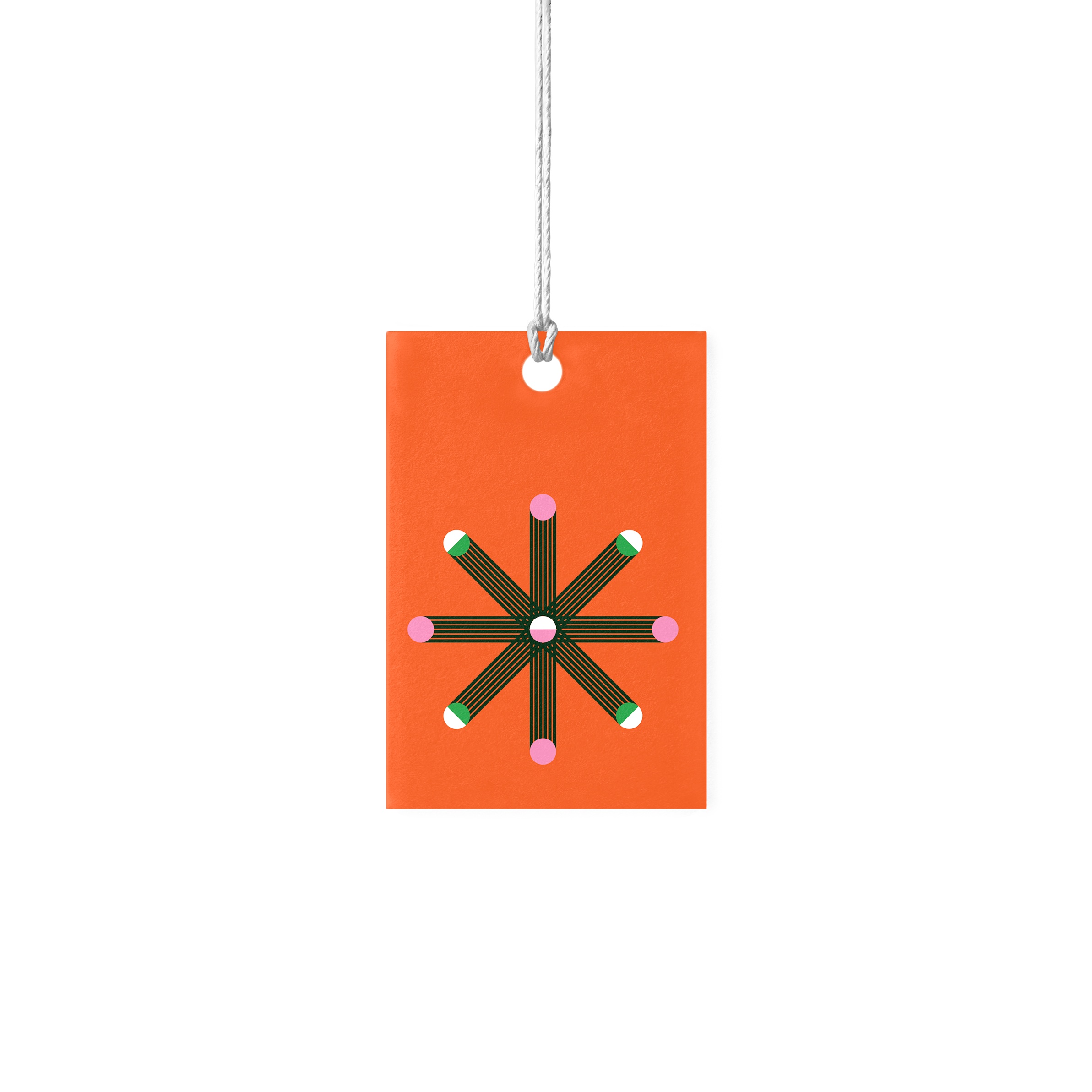 New: Christmas Seventies Series 9 Orange Star — Festive Gift Tags Pack
