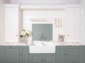 Laura Ashley Mineral Grey Self-Adhesive Glass Splashback 900x750mm