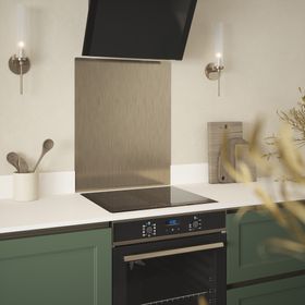 Metallico Brushed Brass Self-Adhesive Metal Splashback 600mm x 750mm