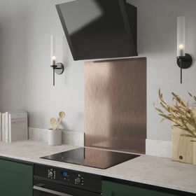 Metallico Brushed Copper Self-Adhesive Metal Splashback 600mm x 750mm