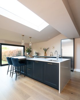 Preloved Navy Hacker Kitchen Reinstalled From Rehome.co.uk