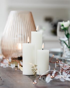 Trio of LED Pillar Candles