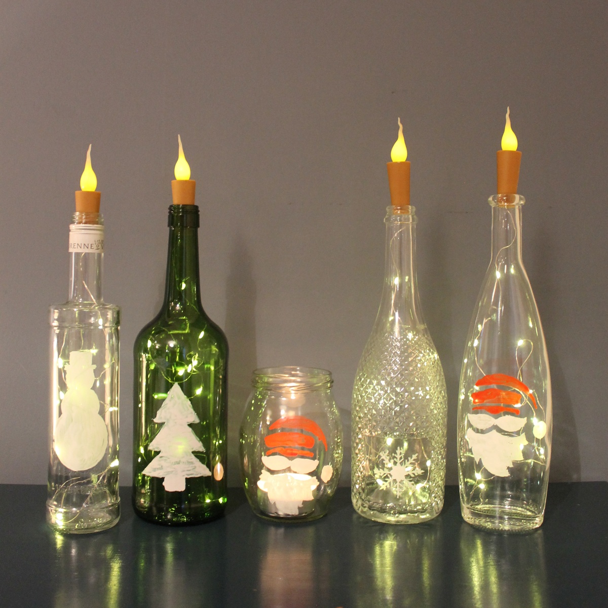 Peelable Glass Paint Christmas Stencil Craft Pack