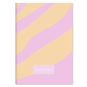 Personalised Purple & Yellow Waves Notebook