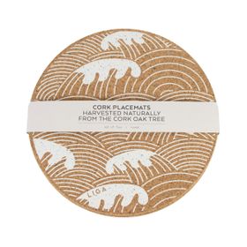 Wave Design Cork Placemats