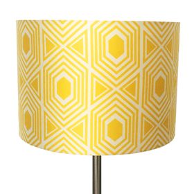 Japanese Inspired Geometric Lampshade in Mustard