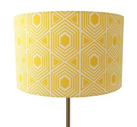 Japanese Inspired Geometric Lampshade in Mustard