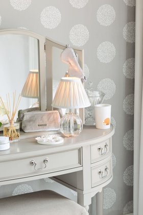 Laura Ashley Lydia Petite Table Lamp Cut Crystal Glass Base