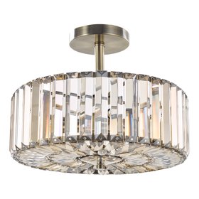 Fernhurst 3 Light Semi Flush In Champagne Crystal