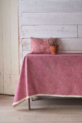 Trellis Raspberry Pure Linen