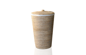 Laundry Basket in Light Rattan