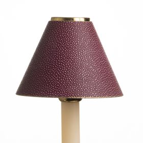 Card Candle Shade - Shagreen - Burgundy