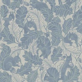 Wallpaper - Oak Tree Tails - Washed Denim