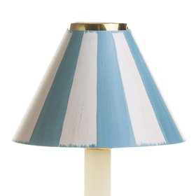 Card Candle Shade - Swedish Stripes - Blue