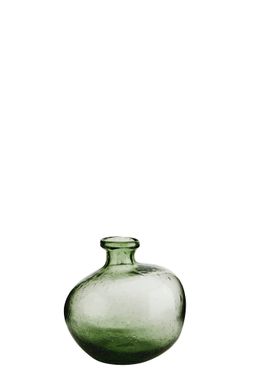 Organic Shape Green Glass Vase