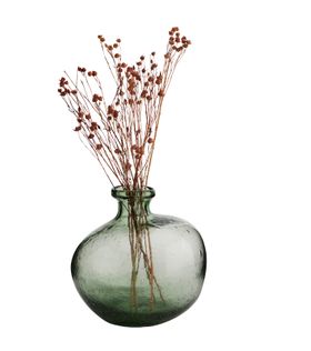 Organic Shape Green Glass Vase