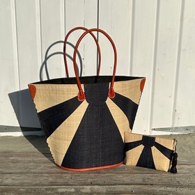 Sunburst Clutch Bag with matching Beach Bag