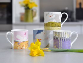 The Village Green Set of Bone China Mugs