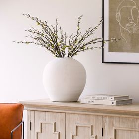Charlested Aria White  Vase 