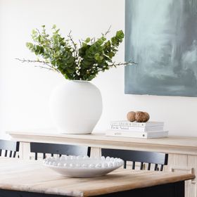 Charlested Aria White  Vase 