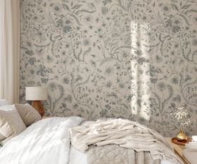 The Lost Garden Wallpaper - Cottage Blue