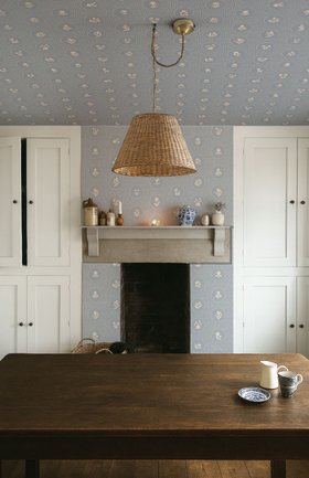 Cottage Ditsy Dot Wallpaper in Stoney Island Colourway