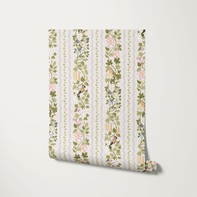 Hedgerows wallpaper in Eggshell