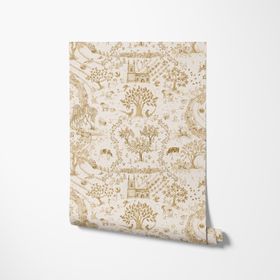 'Daily Walk' wallpaper in Fall Leaf