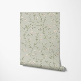 Daisy Chain Wallpaper  - Celadon Colourway