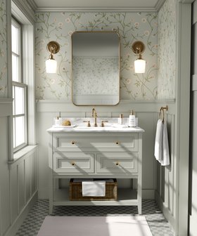 Daisy Chain Wallpaper  - Celadon Colourway