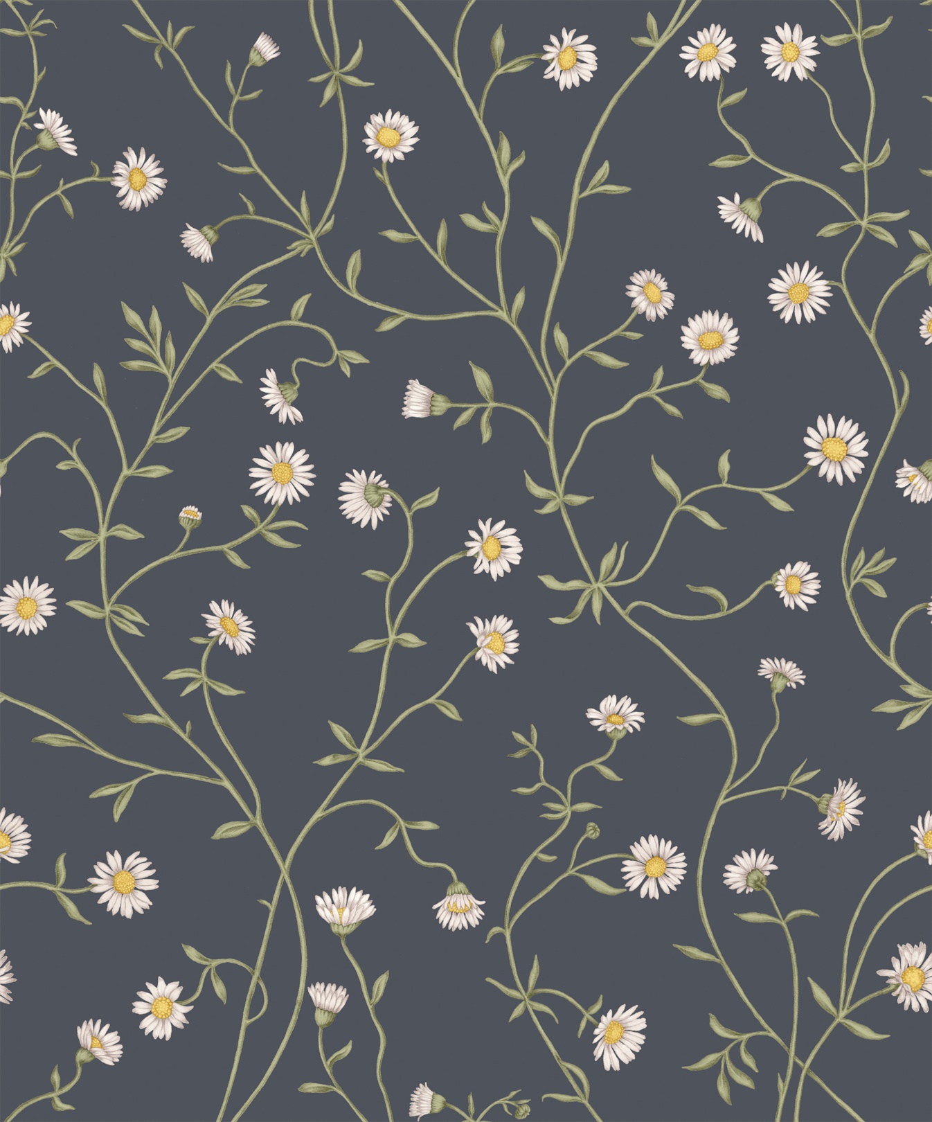 Daisy Chain Wallpaper - Night Sky Colourway