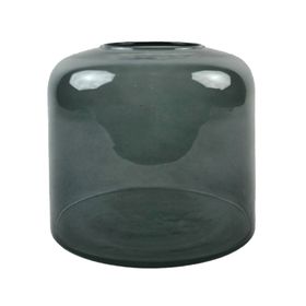 Valencia Large Recycled Glass Vase - Petrol