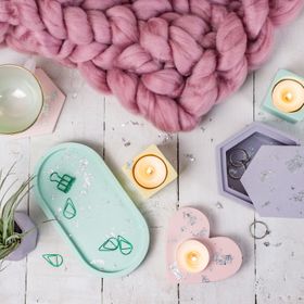 Nine Angels pastel jesmonite homewares