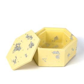 Yellow  Jesmonite Trinket Box