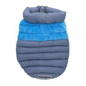 Rufus & Rosie Blue Reversable Puffer Dog Jacket