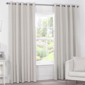 Luna Natural Stone Luxury Thermal Blackout Eyelet Curtains