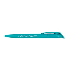 Easily Distracted Turquoise Recycled Ballpoint Pen