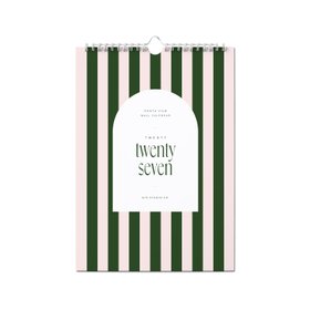 2027 Candy Stripes Large Monthly Wall Calendar